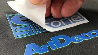 Silicone Heat Transfer label : Various effect Label printed by New silicone ink - 1