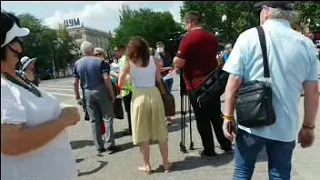 БАРИКАДА  - Херсон (Акція проти політичних репресій 18.6.2020р.)   режисура "Міхалич" м.Херсон