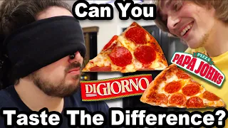 BLINDFOLD TASTE TEST: Papa Johns VS Digiorno!