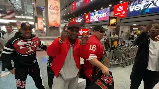 49ers fans from across US arrive in Las Vegas ahead of Super Bowl