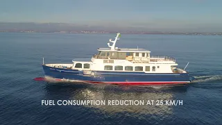 Hull Vane® and bulbous bow retrofitted on MS Valais: 24% less fuel consumption and CO2 emissions