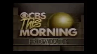 CBS This Morning- October 6, 1989