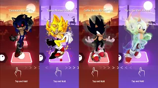 Sonic Exe - Fleetway Super Sonic - Dark Sonic - Hyper Sonic | Tiles Hop EDM Rush !!