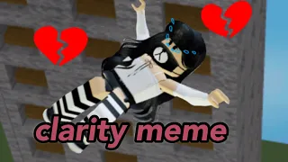 Clarity meme in Roblox