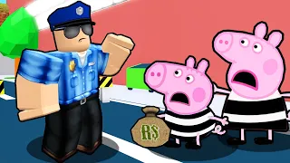 PEPPA PIG AND GEORGE PIG ROB A BANK !