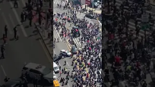 DMX memorial at Barclays: thousands of bikes and his casket in a monster truck. Incredible.