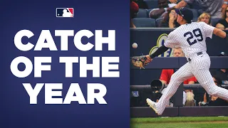 Gio Urshela with the CATCH OF THE YEAR! Flies into Rays dugout and holds onto the ball