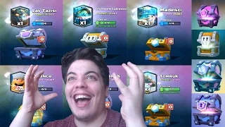 HASSS..!! 28000 GEM DEĞERİNDE SANDIK AÇILIMI Clash Royale