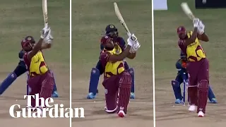 Six sixes in six balls: Kieron Pollard becomes third batsman to produce perfect over