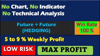 Future + Future Hedging || Unique Technique || weekly Setup || No chart reading || No Indicator