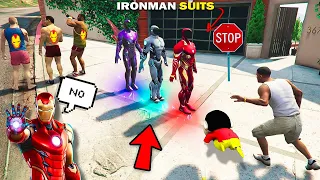 GTA 5: Franklin & Shin Chan Stealing All IRON MAN Suits and Got Ultimate Super Powers Gta5 in Telugu