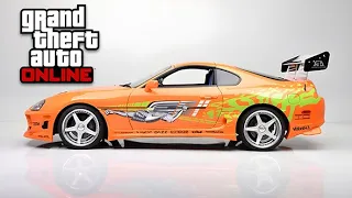 Como hacer el Toyota Supra de Brian O'conner de Rápido y furioso 1 en GTA Online