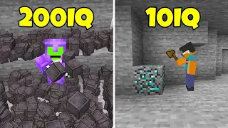 200IQ vs 10IQ Minecraft Plays #1