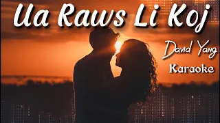 Ua Raws Li Koj - David Yang - Karaoke / Instrumental