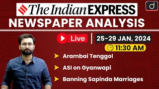 Newspaper Analysis | The Indian Express | 25 - 29 Jan 2024 | Drishti IAS English