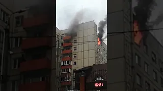 Пожар в Челябинске на улице Молодогвардейцев