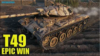 Т49 затащил на СТОК пушке 90 mm ✅ World of Tanks лучший бой ЛТ 9