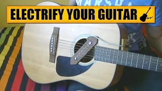 Acoustic to electric guitar : DIY Experiments #4 - Homemade pickup