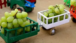 Diy mini tractor loading grapes | science project | @nicecreator