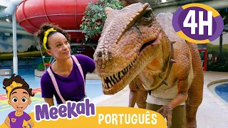 Meekah aprende sobre dinossauros no museu!! | 4 HORAS DE BLIPPI! | Blippi Brasil | Videos Educativos