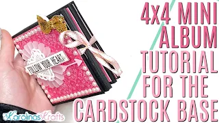 Easy 4x4 Mini Album Tutorial using only Scraps and No Chipboard, Scrap your Stash Series