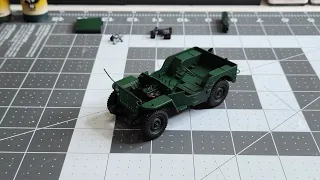 Tamiya 1/35 scale Willys MB Jeep Video Log #14 (The Willys is on its wheels!)