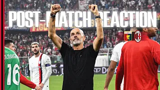 Coach Pioli and Christian Pulisic | #GenoaMilan | Post-match reactions