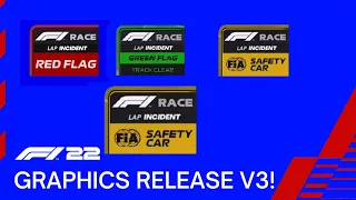 ALL NEW F1 2022 Green/Blue Screen Graphics V3! Red Flags, Safety Car!