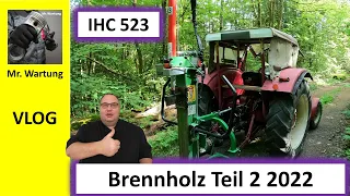 IHC 523 Brennholz machen Teil 2 - Stihl 026 - Holzspalter Thor 13t - 2022