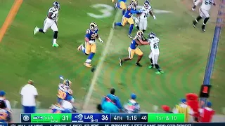 Seahawks and rams players fighting over controversial play