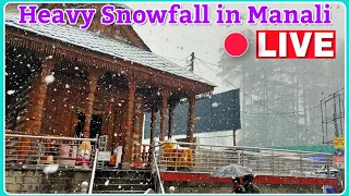 MANALI LIVE Today मनाली में भारी स्नोफॉल Heavy SNOWFALL