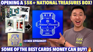 OPENING A $5500 BOX! TONS OF SICK PULLS!🔥 | 2021 Panini National Treasures Football Hobby Box Review
