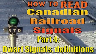 Part 4 foamer's guide to reading railroad signals: dwarf signals no muzak