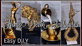 DIY Glam Decor | 4 Easy Home Decor Sculptures | Coffee Table Decorating Ideas For Christmas!