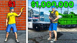 $1 To $1,000,000 POLICE in GTA 5!