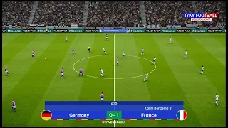 ألمانيا ضد فرنسا يورو 2024-مباراة كاملة جميع الأهداف كرة القدم - eFootball PES Gameplay PC HD