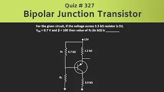 BJT (Bipolar Junction Transistor) Solved Problem | Quiz # 327