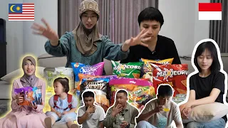 I bought Malaysian and Indonesian snacks, and let my friends try them