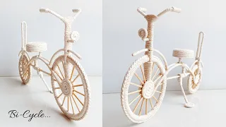 Bi-Cycle Showpiece | DIY Cycle with Cotton rope | DIY Craft Decoration Ideas | Home Décor