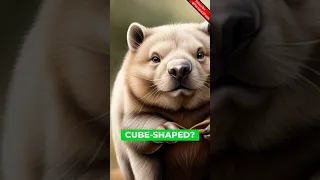 Wombat Wonder: Cube-Shaped Feces Mystery! #facts #shortschallenge mysteriousfacts  #shortscomedy #20