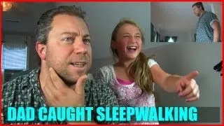 ‪Dad's Reaction to his Sleepwalking Video‬