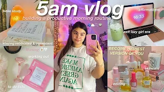 5AM VLOG 🫧🧘🏼‍♀️productive morning, self care, monthly reset routine *EXIT YOUR LAZY GIRL ERA*