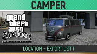 GTA San Andreas: Definitive Edition - Camper Location - Export List #1🏆