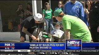 'Vanilla Ice' builds pool for wheelchair-bound boy