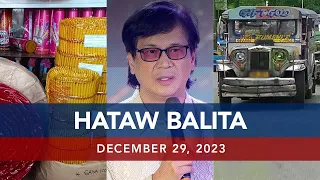 UNTV: HATAW BALITA |  December 29, 2023