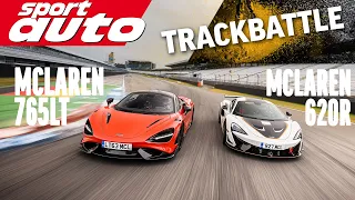 McLaren 765LT & 620R | Hot Lap Trackbattle Hockenheim-GP | sport auto