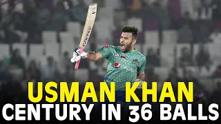 Fastest Century 💯 in HBL PSL History By Usman Khan vs Quetta Gladiators | HBL PSL 2023 | MI2A