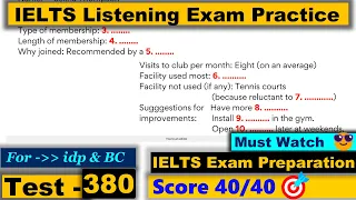 IELTS Listening Practice Test 2023 with Answers [Real Exam - 380 ]