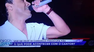 Zezé de Camargo perde a voz em show