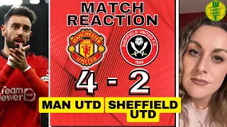NEVER MAKE IT EASY! | MANCHESTER UNITED 4-2 SHEFFIELD UNITED | Instant #MUFC Fan MATCH REACTION